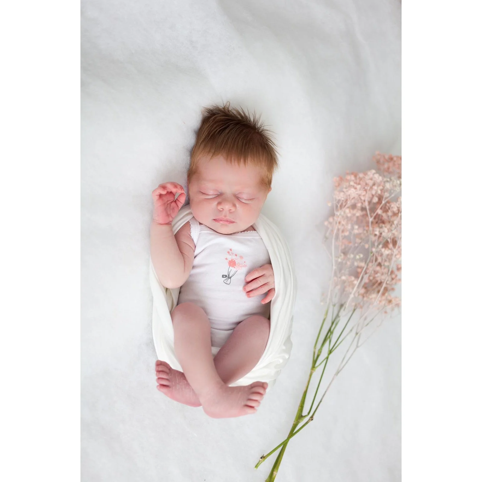 Aime Baby Girl Print Undershirt (pattern version slightly varies) - Image 3