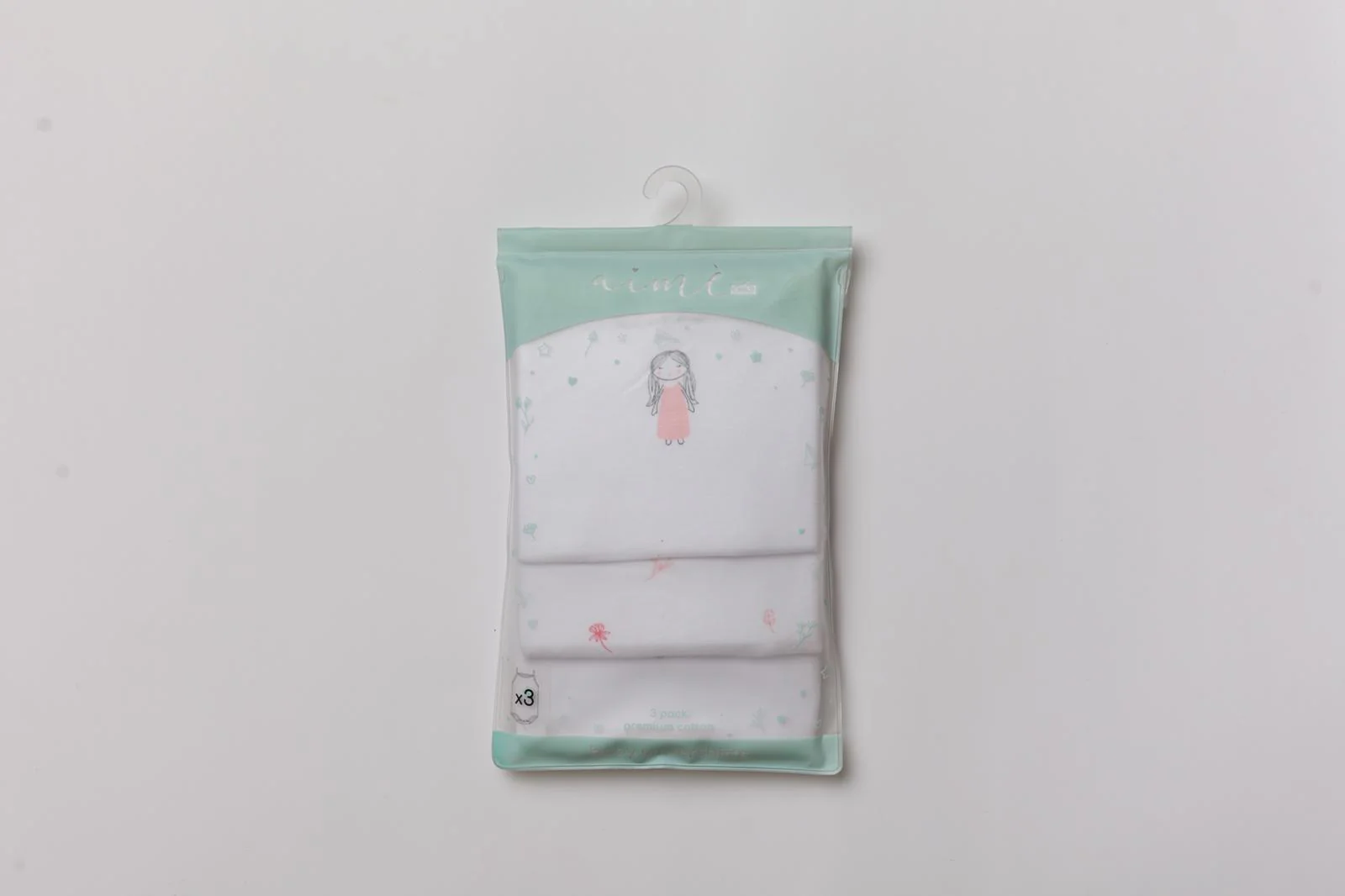 Aime Baby Girl Print Undershirt (pattern version slightly varies) - Image 5